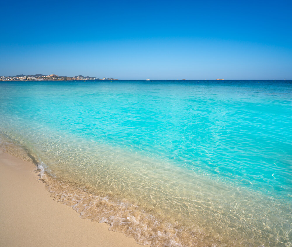 Spiaggia Playa d'en Bossa a Ibiza, Sant Josep, Isole Baleari